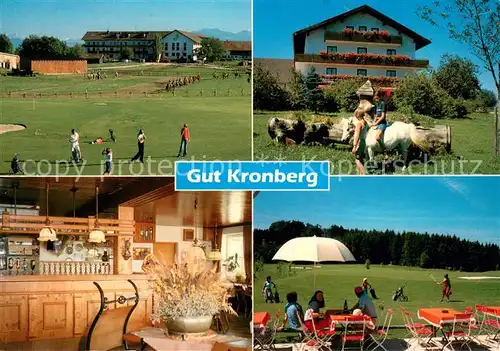 AK / Ansichtskarte Hoeslwang Gut Kronberg Pension Reiterhof Restaurant Pferdesport Ponyreiten Golfplatz Hoeslwang