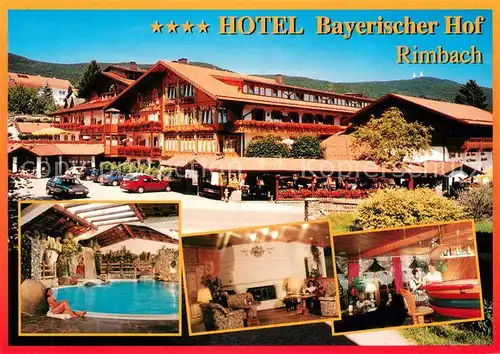 AK / Ansichtskarte Rimbach_Bayrischer_Wald Hotel Bayerischer Hof Restaurant Hallenbad Rimbach_Bayrischer_Wald