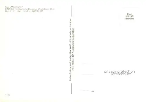 AK / Ansichtskarte Bad_Feilnbach Cafe Moosmuehle Terrasse Wendelstein Bad_Feilnbach