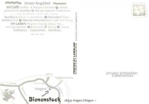 AK / Ansichtskarte Hagen_Insel_Ruegen Bienenstock Cafe Hofladen Honig Eis Kaffee und Kuchen Hagen_Insel_Ruegen