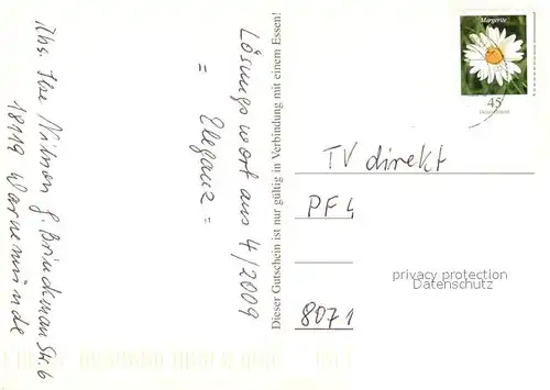 AK / Ansichtskarte Warnemuende_Ostseebad Restaurant Pension Twee Linden Gastzimmer Warnemuende_Ostseebad