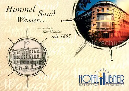 AK / Ansichtskarte Warnemuende_Ostseebad Strand Hotel Huebner Warnemuende_Ostseebad