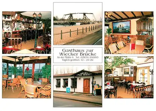 AK / Ansichtskarte Wieck_Darss Gasthaus zur Wiecker Bruecke Bar Gastraeume Wieck Darss