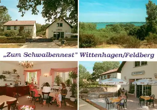 AK / Ansichtskarte Wittenhagen Restaurant Cafe Pension Zum Schwalbennest Gaststube Terrasse Panorama Wittenhagen