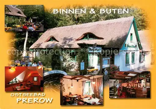 AK / Ansichtskarte Prerow_Ostseebad Binnen und Buten Gaststube und Biergarten Prerow_Ostseebad