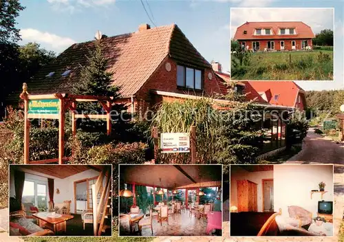AK / Ansichtskarte Prerow_Ostseebad Waldpension Gaststube Speisesaal Zimmer Prerow_Ostseebad