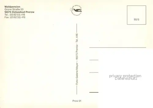 AK / Ansichtskarte Prerow_Ostseebad Waldpension Gaststube Speisesaal Zimmer Prerow_Ostseebad