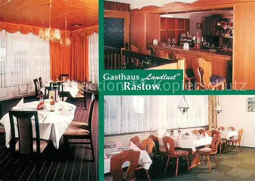 AK / Ansichtskarte Rastow Gasthof Landlust Gastraeume Bar Rastow