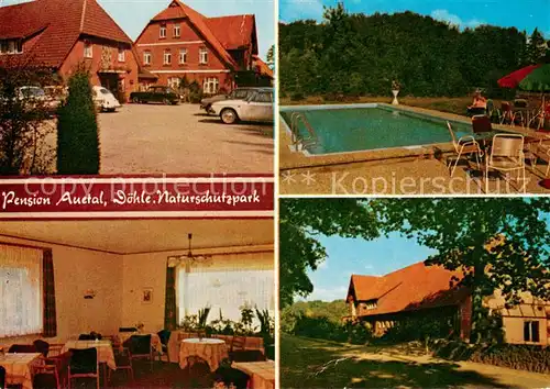 AK / Ansichtskarte Doehle Pension Auetal Schwimmbad Gaststube Doehle