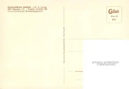 AK / Ansichtskarte Stenum Backenkoehlers Gasthof Stenum