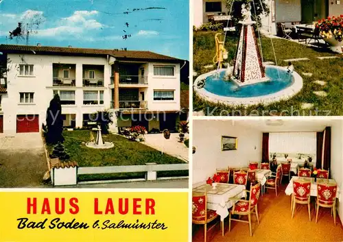 AK / Ansichtskarte Bad_Soden Salmuenster Haus Lauer Brunnen Gaststube Bad_Soden Salmuenster