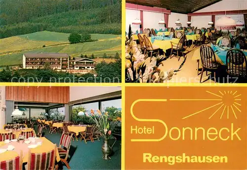 AK / Ansichtskarte Rengshausen_Knuellwald Hotel Sonneck Gastraeume Rengshausen Knuellwald