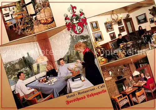 AK / Ansichtskarte Lahnhof Hotel Restaurant Cafe Forsthaus Lahnquelle Gastraeume Lahnhof