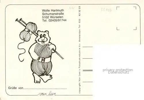 AK / Ansichtskarte Wuerselen Wolle Hartmuth Fachgeschaeft Geschaeftsraeume Wuerselen