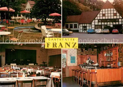 AK / Ansichtskarte Brochterbeck Gaststaette Franz Park Gastraum Bar Brochterbeck