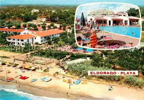 AK / Ansichtskarte Cambrils Eldorado Playa Fliegeraufnahme Schwimmbad Cambrils