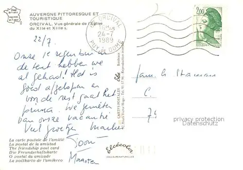 AK / Ansichtskarte Orcival Vue generale aerienne de l Eglise Orcival