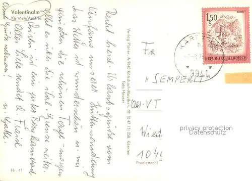 AK / Ansichtskarte Valentinalm_Koetschach Mauthen Panorama 