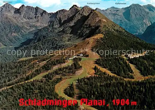 AK / Ansichtskarte Schladming_Obersteiermark Schladminger Planai mit Schladminger Huette Alpen Fliegeraufnahme Schladming_Obersteiermark