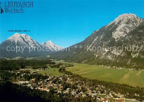 AK / Ansichtskarte Weidach_Leutasch Sommer  und Wintererholungsort Hohe Munde Alpen Fliegeraufnahme Weidach_Leutasch