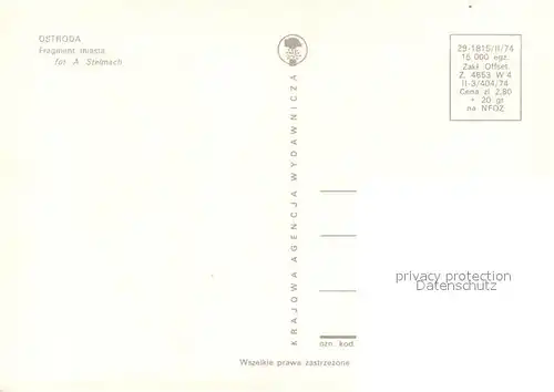 AK / Ansichtskarte Ostroda Fragment miasta Teilansicht Park Ostroda