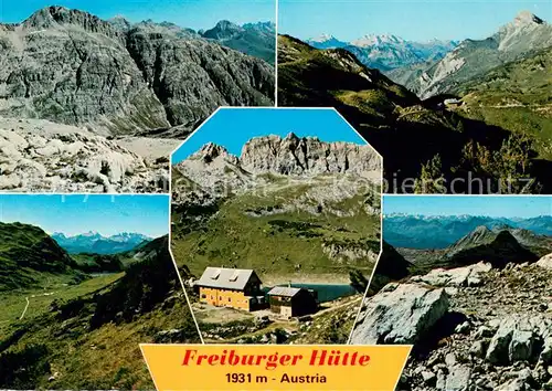 AK / Ansichtskarte Dalaas Freiburger Huette Alpenvereinshuette im Lechquellengebirge Gebirgspanorama Dalaas