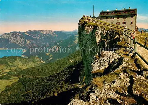 AK / Ansichtskarte St_Wolfgang_Salzkammergut Schafberg Gipfel Aussichtsberg Attersee Hoellengebirge St_Wolfgang_Salzkammergut