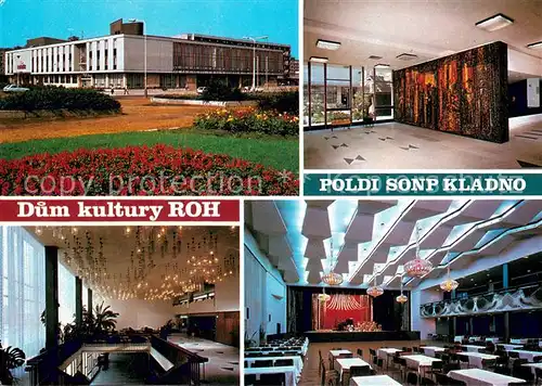 AK / Ansichtskarte Kladno_Tschechien Dum kultury ROH POLDI Kulturhaus Festsaal Kladno_Tschechien