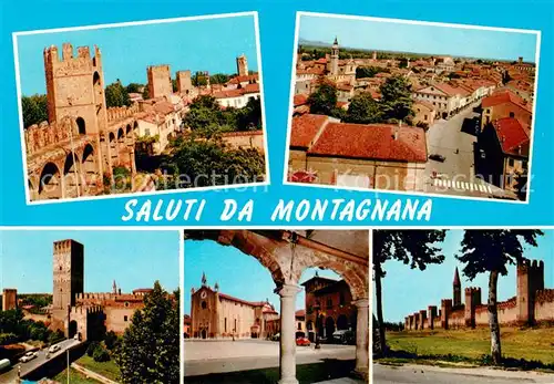 AK / Ansichtskarte Montagnana Stadtansichten Arkaden Platz Kirche Zentrum Stadtmauer Festung Montagnana
