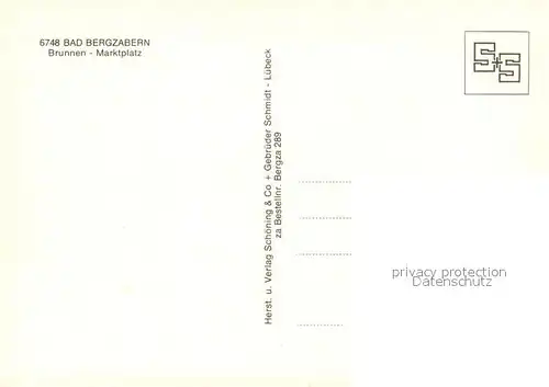 AK / Ansichtskarte Bad_Bergzabern Brunnen Marktplatz Bad_Bergzabern