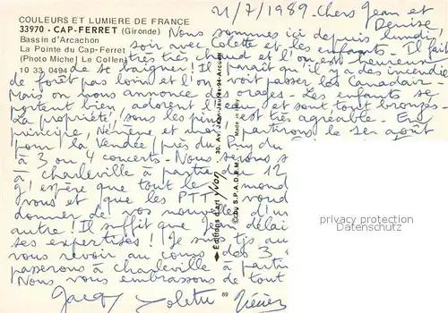 AK / Ansichtskarte Cap Ferret Bassin d Arcachon La Pointe du Cap Ferret Collection Couleurs et Lumiere de France vue aerienne Cap Ferret