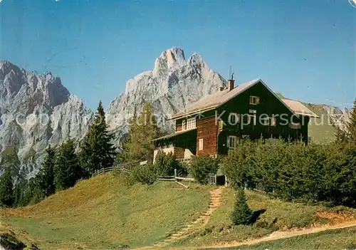 AK / Ansichtskarte Moedlingerhuette Berghaus mit Reichensteinstock Ennstaler Alpen Moedlingerhuette