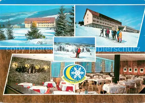 AK / Ansichtskarte Stachy_Susice_Okres_Pachatice Hotel Churanov Berghotel Restaurant Wintersport Boehmerwald Stachy_Susice