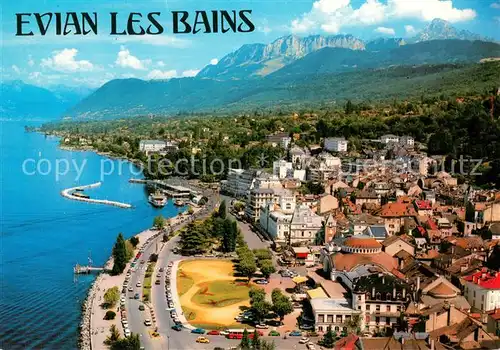 AK / Ansichtskarte Evian les Bains_Haute_Savoie Les Quais du leman La Ville et les Montagnes du Chablais La Dent d Oche Evian les Bains_Haute