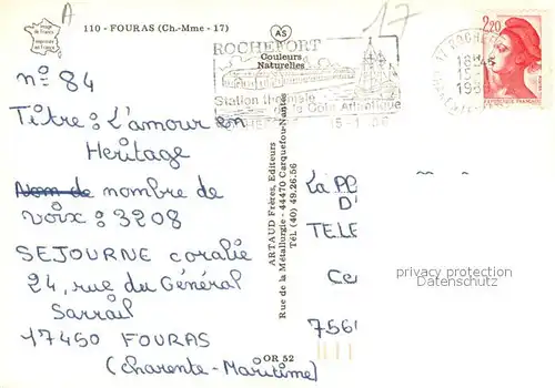 AK / Ansichtskarte Fouras_Charente Maritime Grande Plage Vue densemble Le Bac Fouras Ile dAix Le Semaphore La Plage Sud Pointe de la Fumee Fouras Charente Maritime