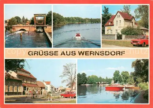 AK / Ansichtskarte Wernsdorf_Erkner Schleuse Wernsdorfer See Gaststaette Sonnenschein Dorfstrasse Am Krossinsee Wernsdorf Erkner