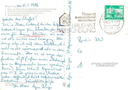 AK / Ansichtskarte Hoyerswerda Platz der Roten Armee Wilh Pieck Strasse Centrum Warenhaus Neustadt Hoyerswerda