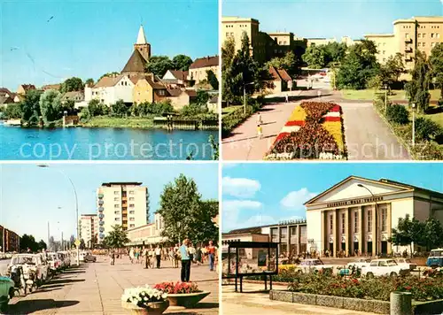 AK / Ansichtskarte Eisenhuettenstadt Altstadt Ortsansicht Leninallee Friedrich Wolf Theater Eisenhuettenstadt