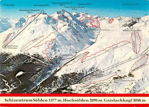 AK / Ansichtskarte Soelden_oetztal mit Hochsoelden und Gaislachkogl Soelden oetztal