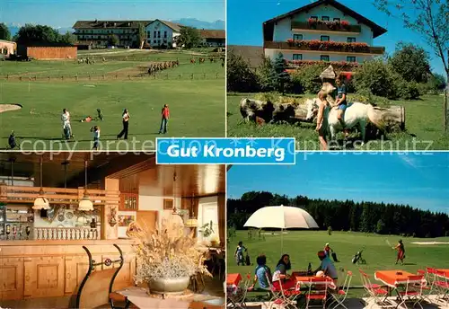 AK / Ansichtskarte Hoeslwang Gutspension Reiterhof Restaurant Gut Kronberg Gaststube Terrasse Golf Brunnen Hoeslwang