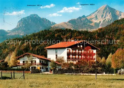 AK / Ansichtskarte Ettenhausen_Schleching Hotel Hubertus mit Breitenstein und Geigelstein Ettenhausen_Schleching
