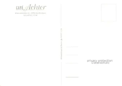 AK / Ansichtskarte Bad_Birnbach Cafe Achter Gastraeume Terrasse Bad_Birnbach