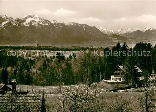 AK / Ansichtskarte Bad_Heilbrunn Cafe Waldrast mit Alpenblick Bad_Heilbrunn