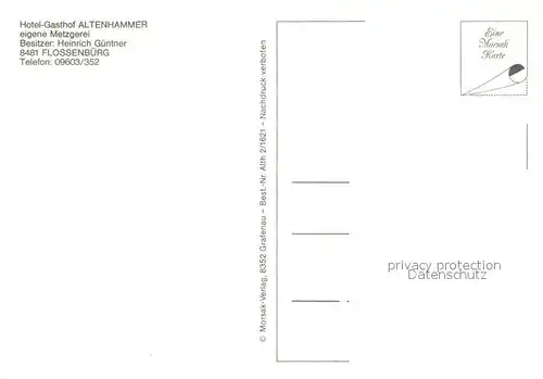 AK / Ansichtskarte Flossenbuerg Hotel Gasthof Altenhammer Flossenbuerg