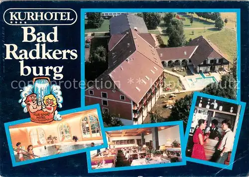 AK / Ansichtskarte Bad_Radkersburg Kur  und Sporthotel Restaurant Hallenbad Swimming Pool Fliegeraufnahme Bad_Radkersburg