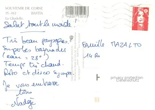 AK / Ansichtskarte Bastia La citadelle et le port vue aerienne Bastia