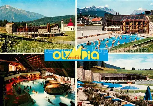 AK / Ansichtskarte Seefeld_Tirol Sport  und Kongresscenter Olympia Freizeitbad Restaurant Terrasse Alpen Seefeld Tirol