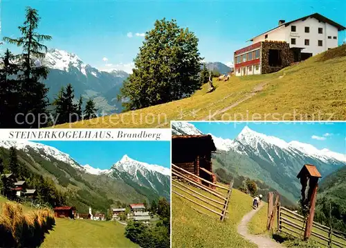 AK / Ansichtskarte Brandberg_Tirol Steinerkogelhaus Zillertal Blick gegen Gruenberg Penken Wanderweg zum Steinerkogel Zillertaler Alpen Brandberg Tirol