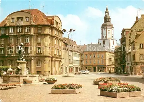 AK / Ansichtskarte Doebeln Roter Platz mit Nikolaikirche Doebeln