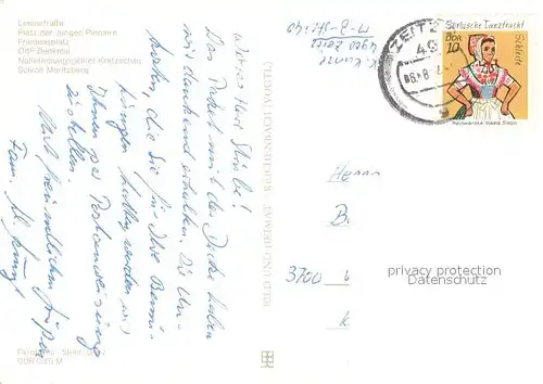 AK / Ansichtskarte Zeitz Leninstrasse Platz der Jungen Pioniere Friedensplatz OdF Denkmal Naherholungsgebiet Kretzschau Schloss Moritzburg Zeitz